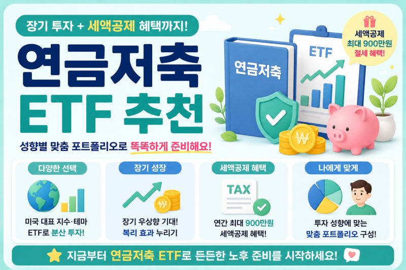 연금저축 ETF 추천, 성향별 포트폴리오·세액공제 총정리