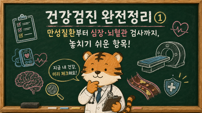 건강검진 완전정리 ① 만성질환부터 심장·뇌혈관 검사까지, 놓치기 쉬운 항목