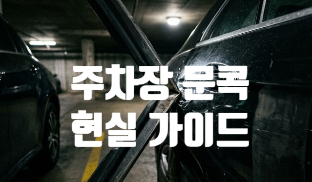 경찰 신고하면 끝? 인스타 문콕 대처법에 낚이지 마세요 (현실 팩트 & 손해 없는 보상 전략)