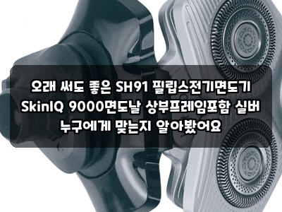 오래 써도 좋은 SH91 필립스전기면도기 SkinIQ 9000면도날 상부프레임포함 실버 누구에게 맞는지....