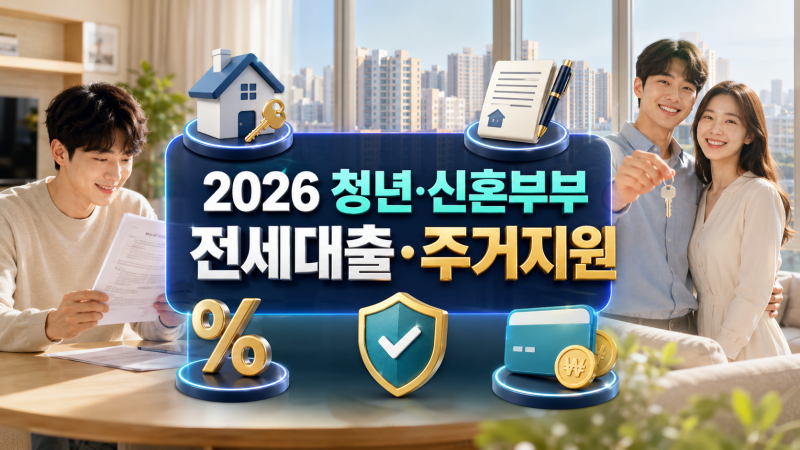 2026 청년·신혼부부 전세대출과 주거지원 총정리