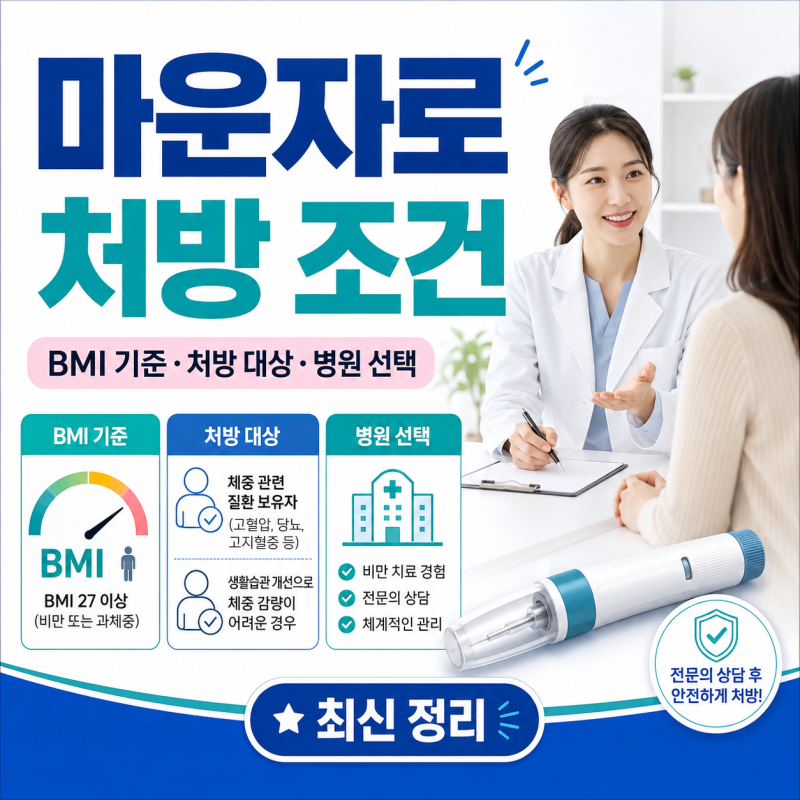 마운자로 처방 조건 총정리｜BMI 기준과 처방 가능한 경우는?