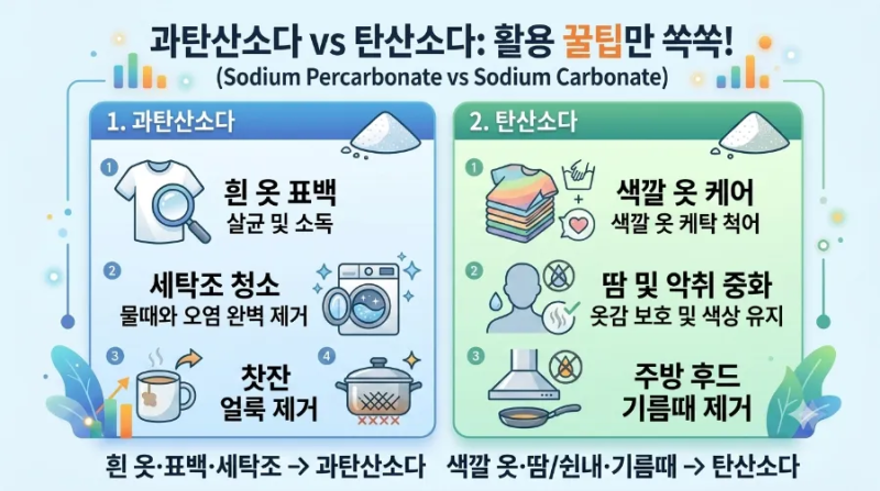 [생활꿀팁]과탄산소다vs 탄산소다vs워싱소다 그것이 궁금하다