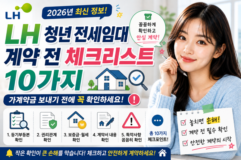 LH 청년 전세임대 계약 전 체크리스트 10가지｜가계약금 보내기 전에 꼭 확인하세요