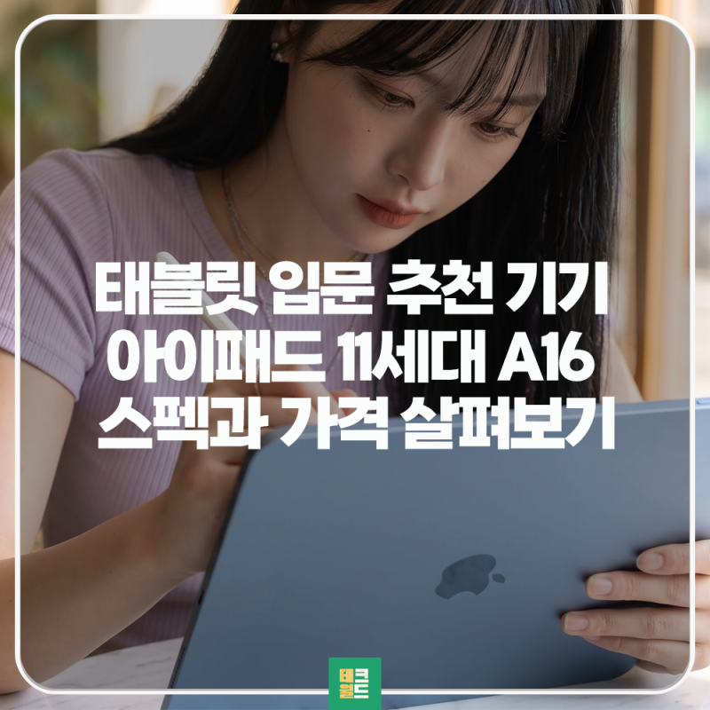 "태블릿 입문용으로 추천" 아이패드 11세대 A16 스펙과 가격