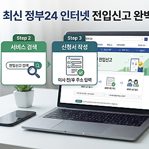 "2026년 최신 정부24 인터넷 전입신고 방법, 기간, 필요서류 및 세대주 확인 완벽 가이드"