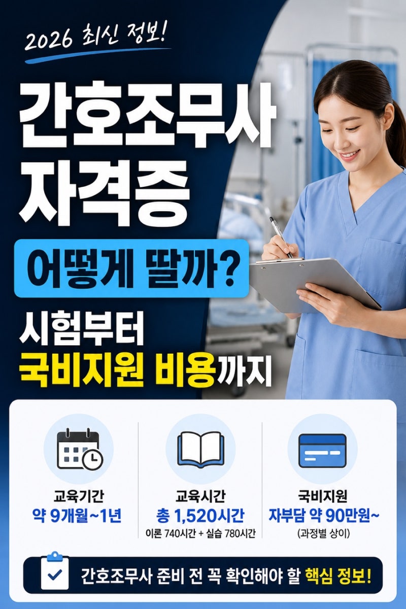 간호조무사 자격증 어떻게 딸까? 시험부터 국비지원 비용까지