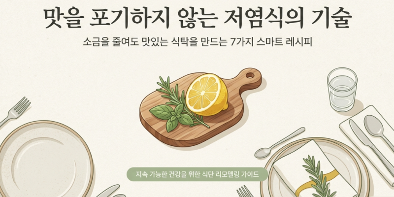 저염식 하는 법, 소금 줄여도 맛있게 먹는 7가지 방법