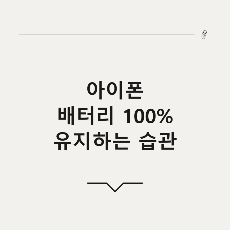아이폰 프로 맥스 배터리 성능 상태 100% 유지하는 충전 습관 총정리