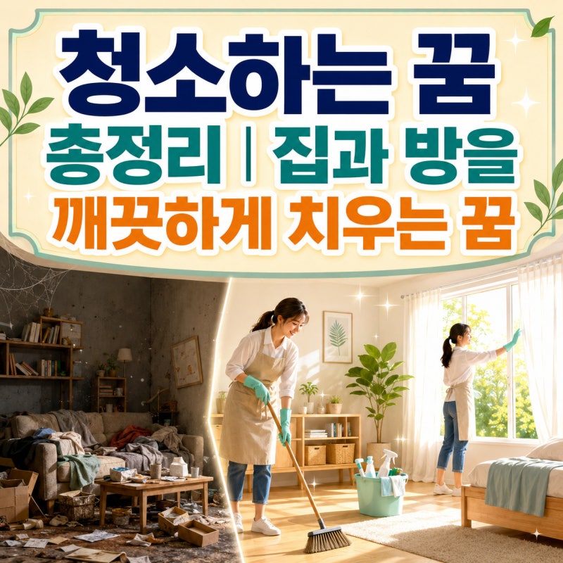 청소하는 꿈 총정리｜집과 방을 깨끗하게 치우는 꿈