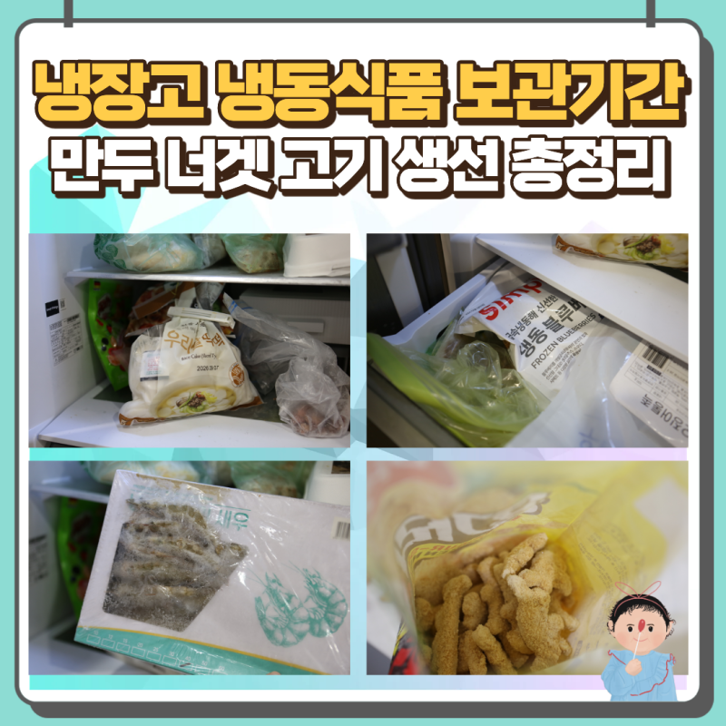 냉동식품 보관기간 얼마나? 냉장고 냉동실 만두 너겟 고기 생선