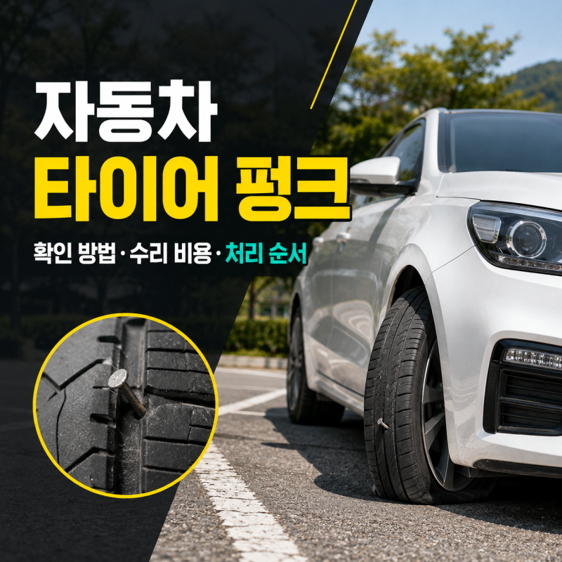 자동차 타이어 펑크 확인 방법, 수리 비용과 처리 순서