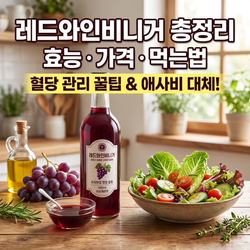 [혈당 관리 꿀팁] 레드와인비니거 효능부터 가격·먹는법 총정리