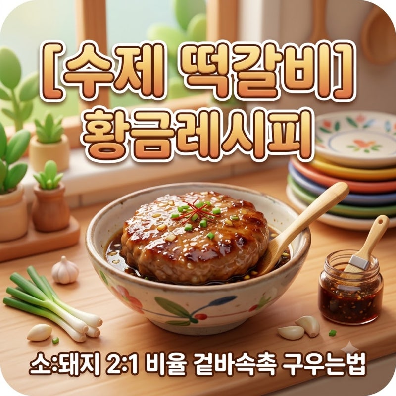 [수제 떡갈비 만들기] 소고기 돼지고기 비율 맞춰 부드럽고 촉촉하게 구우는법