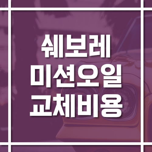 쉐보레 미션오일 교체 비용 및 교체 주기, 무교환은 아닙니다!