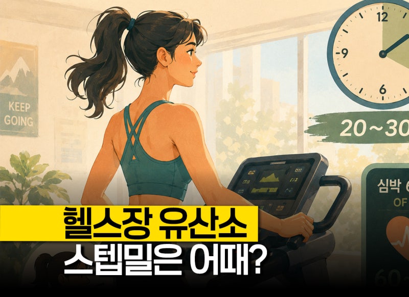 근력후유산소 "스텝밀이 1위였다" 헬스장 유산소 운동 기구 30분 칼로리 순위