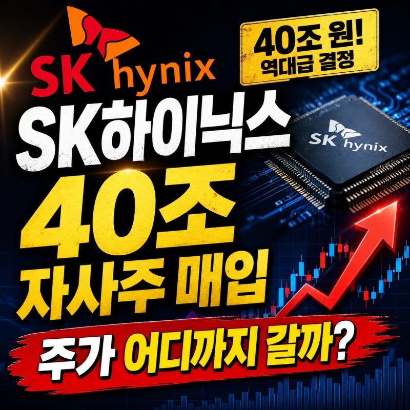 SK하이닉스, 40조원 자사주 매입 및 전량소각 발표, 증권사별 목표 주가는???