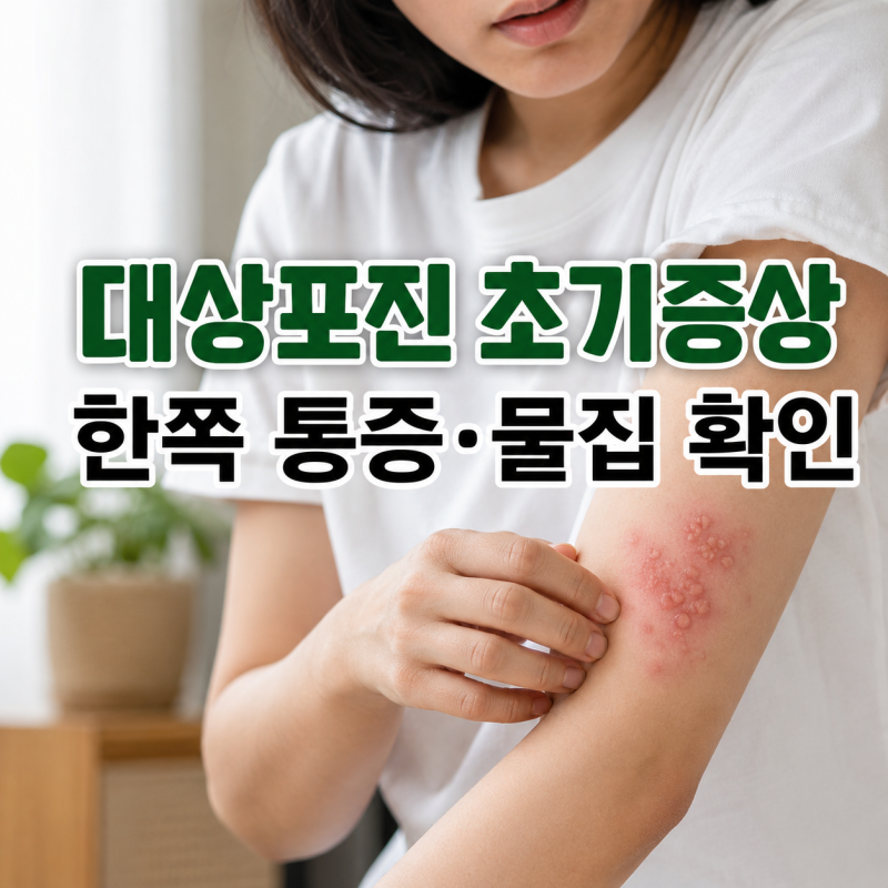 왜 한쪽만 따갑고 물집이 생기지?｜대상포진 초기증상 확인 방법