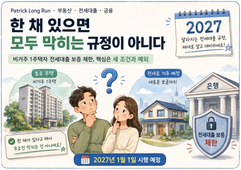 비거주 1주택 전세대출, 2027년부터 막히는 사람과 예외