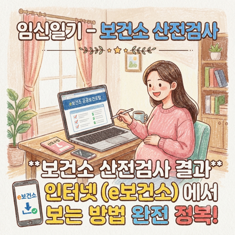 [임신일기-3] 5주차임산부 산전검사 결과 온라인 E보건소로 결과지 확인하기
