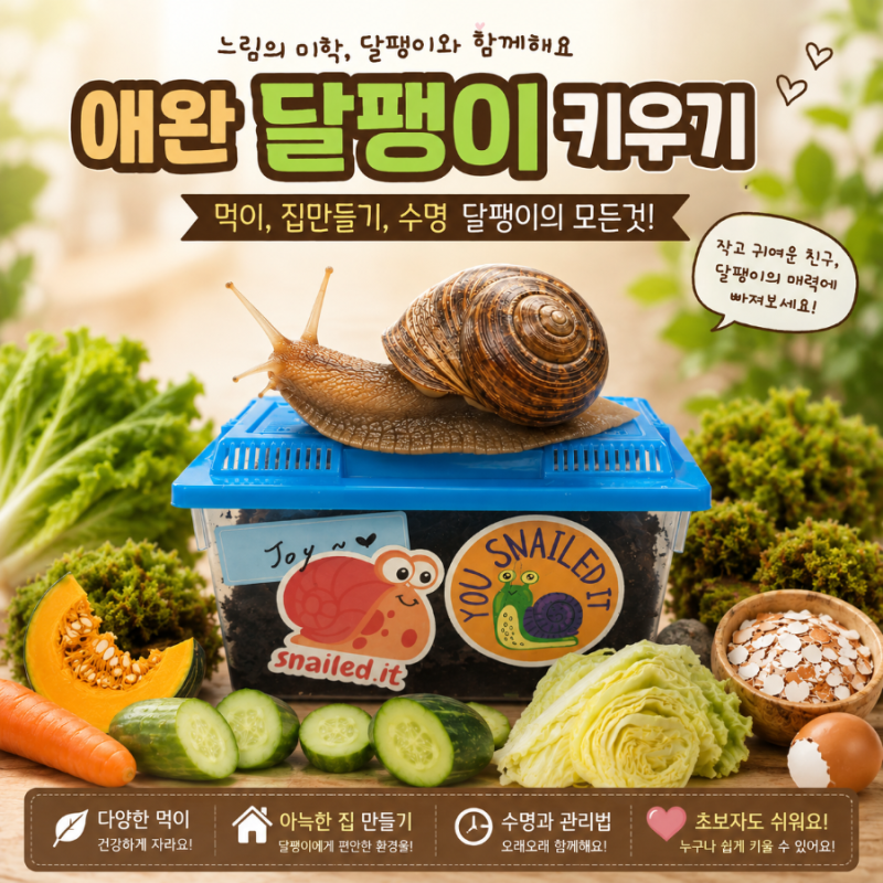 달팽이 키우기｜먹이부터 수명·집 만들기까지 애완동물 달팽이의 모든 것