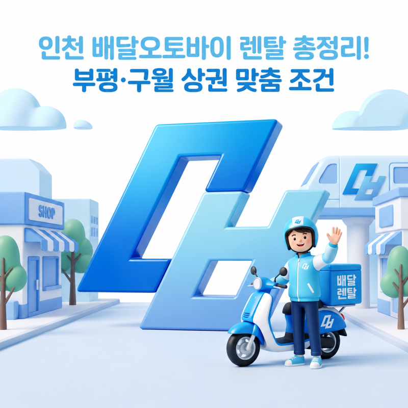 인천 배달오토바이 렌탈 총정리! 부평·구월 상권 맞춤 조건