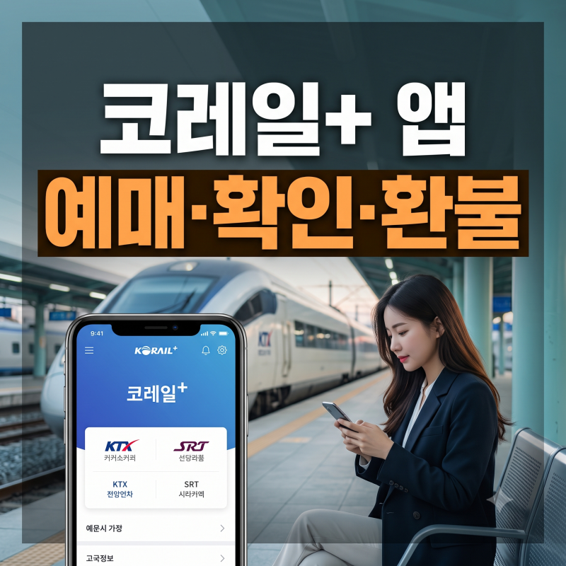 코레일+ 앱 KTX·SRT 예매 방법, 승차권 확인과 오류·환불까지 정리