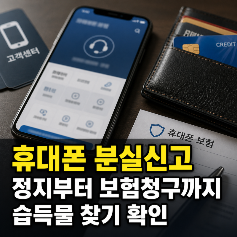 휴대폰 분실신고 조회와 통신사 정지, 습득물 찾기 보험청구 방법