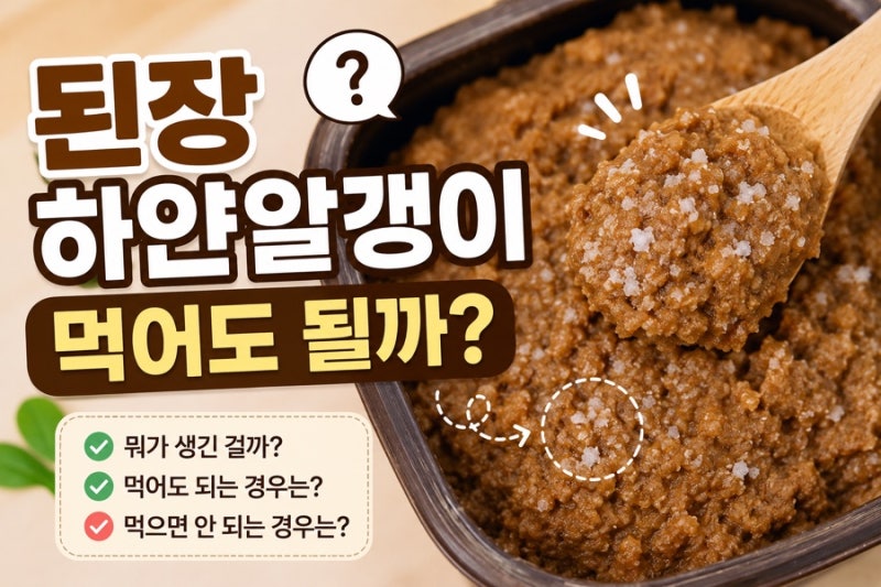 된장 하얀 알갱이 먹어도 될까?골마지와 곰팡이 구별방법