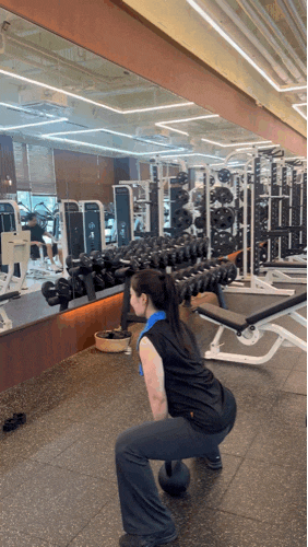 하체운동 3가지 힙쓰러스트 브이스쿼트 런지 와이드스쿼트(케틀벨)