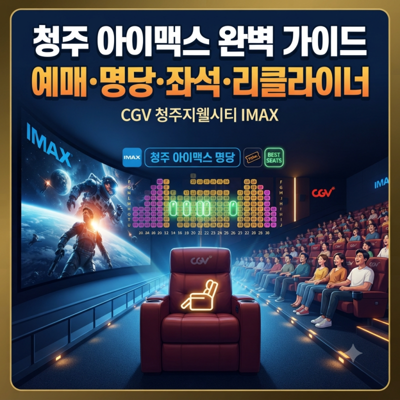 청주 아이맥스 영화관 예매·CGV·가격·자리 추천·명당·좌석·리클라이너 총정리