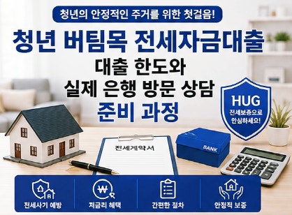 청년 버팀목 전세자금대출 대출 한도와 실제 은행 방문 상담 준비 과정