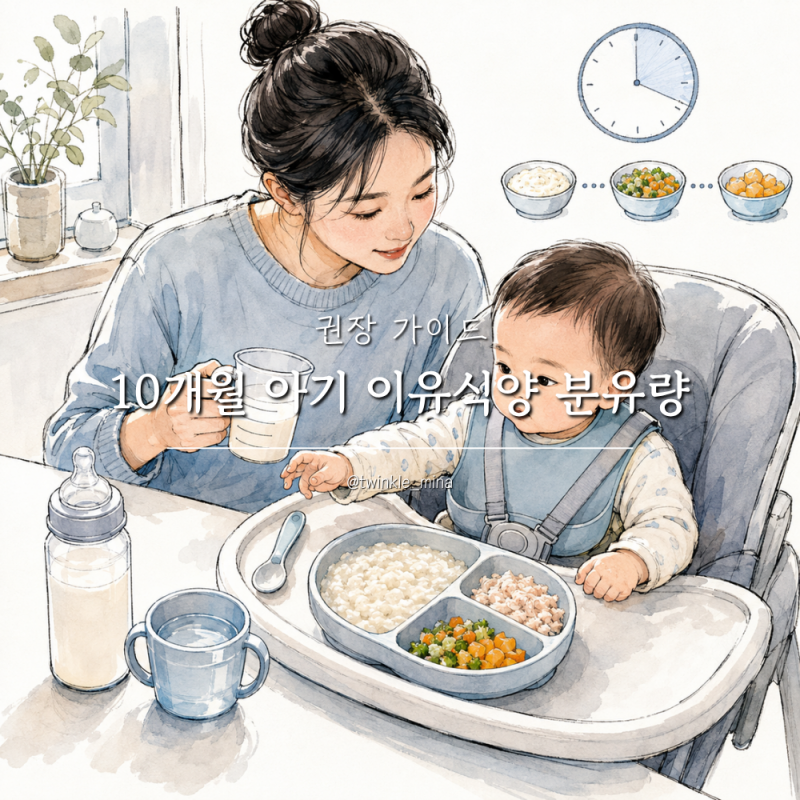 10개월 아기 이유식양 권장 수유 분유량 가이드