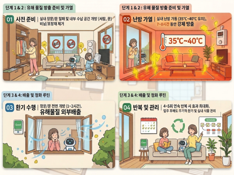 [베이크아웃하는법]온도설정법_새집증후군 업체_ 베이크아웃셀프로하는법