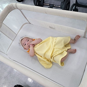 잠잠 코지업 신생아 아기침대 국내 최고 높이 99cm 허리 편한 아기침대