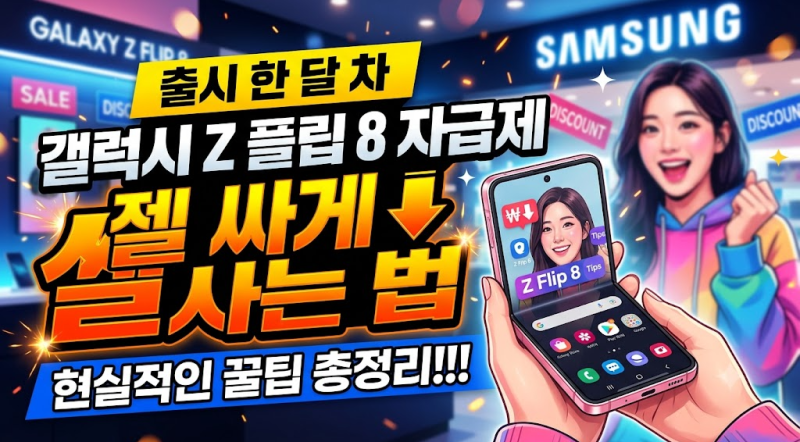 갤럭시 Z 플립 8 자급제 젤 싸게 사는 법
