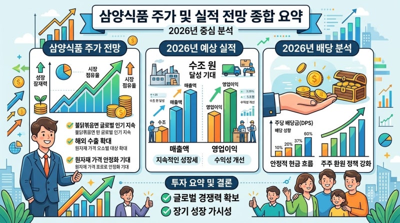 삼양식품 주가 전망 및 2026 실적 배당 분석 총정리