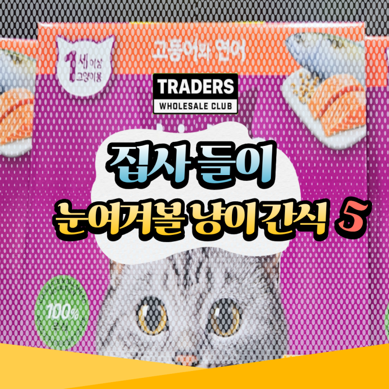 고양이 집사라면 그냥 못 지나쳐요 트레이더스 대용량 간식·사료 5가지
