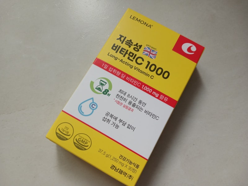 레모나 지속성 비타민c 1000 구매했어요. 피로회복에 좋아지겠죠?