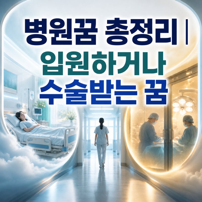 병원꿈 총정리｜입원하거나 수술받는 꿈
