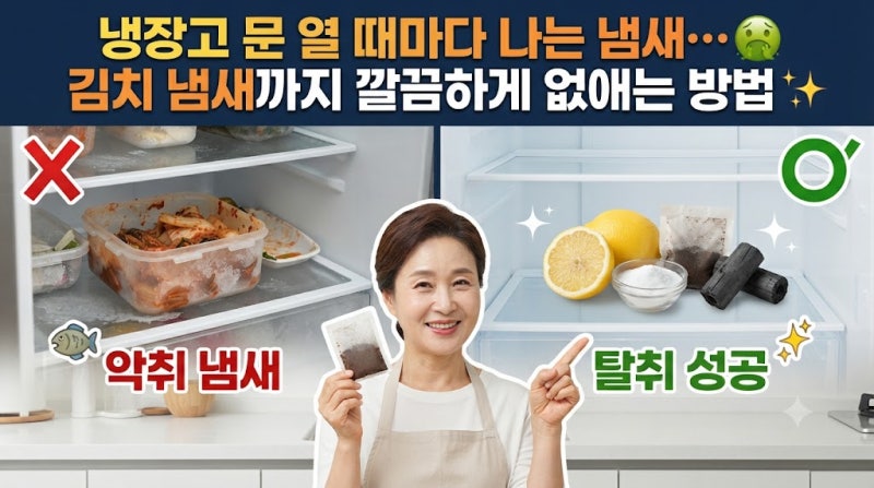 냉장고 문 열 때마다 나는 냄새… 김치 냄새까지 깔끔하게 없애는 방법