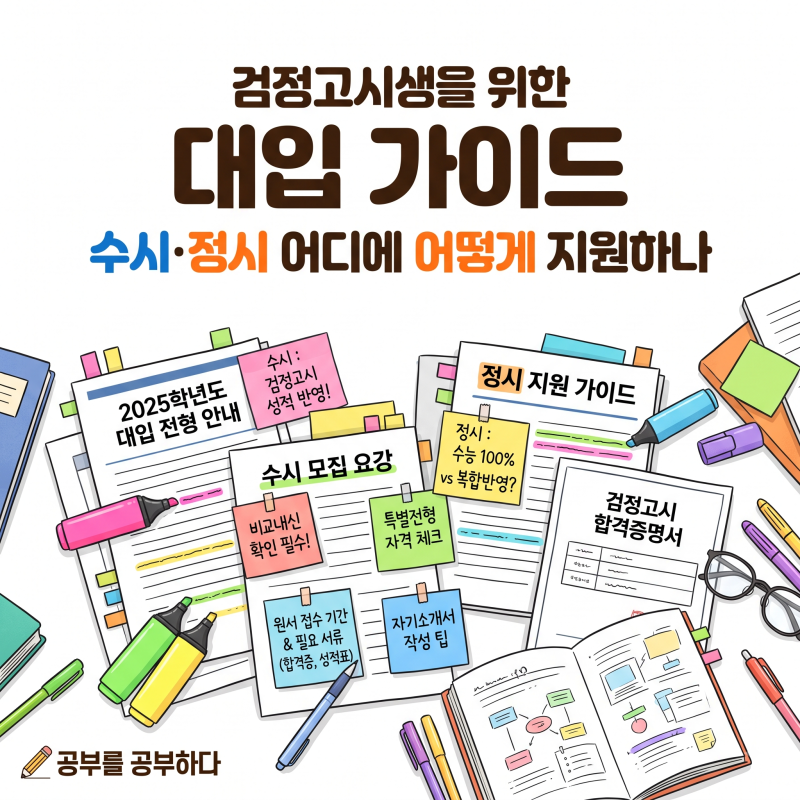검정고시생을 위한 2027 대입 가이드 ①어느 전형에 지원할 수 있나