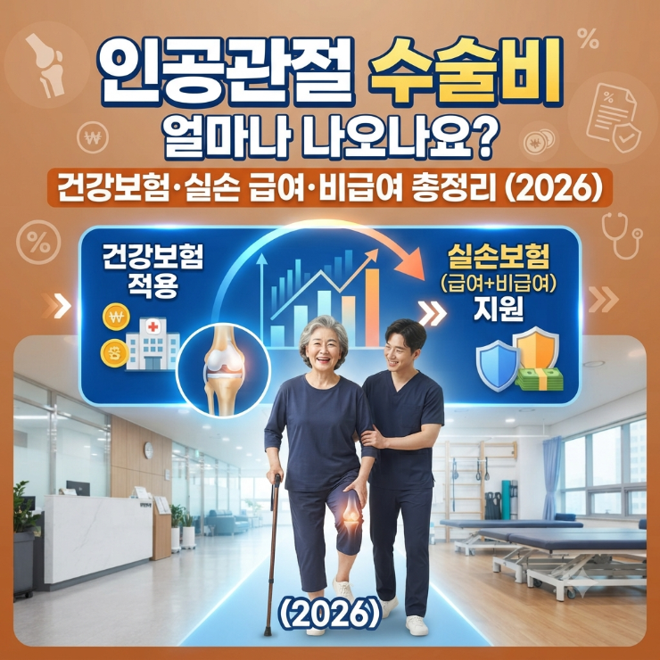 인공관절 수술비 얼마나 나오나요? 건강보험·실손 급여·비급여 총정리 (2026)