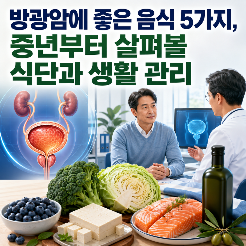 방광암에 좋은 음식 5가지, 중년부터 살펴볼 식단과 생활 관리