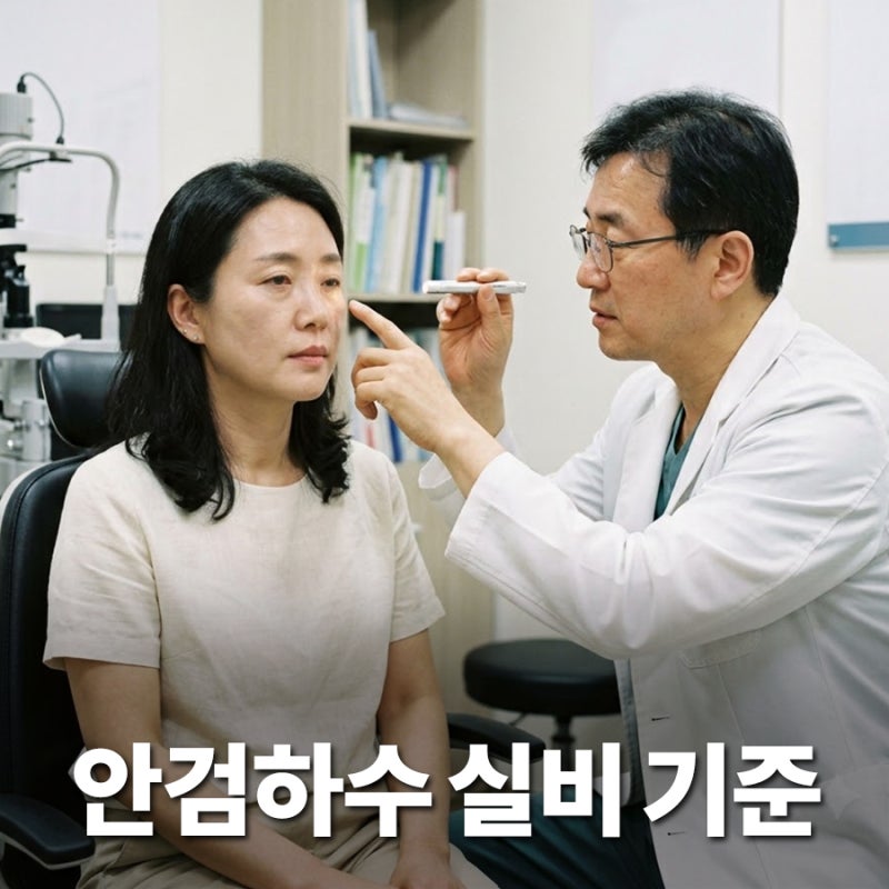 안검하수 눈매교정 실비 청구, 미용 수술 거절 피하려면 시야장애와 검사 결과 확인하세요