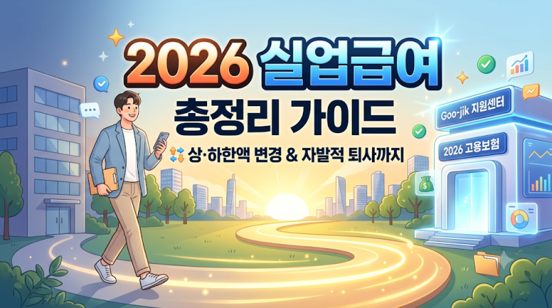 2026년 실업급여 완벽 정리: 수급 요건부터 신청 방법, 상한액·하한액까지