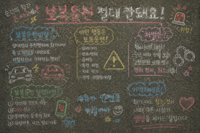 보복운전, 순간의 화가 큰 범죄가 될 수 있습니다｜보복운전 기준·처벌·신고방법 총정리