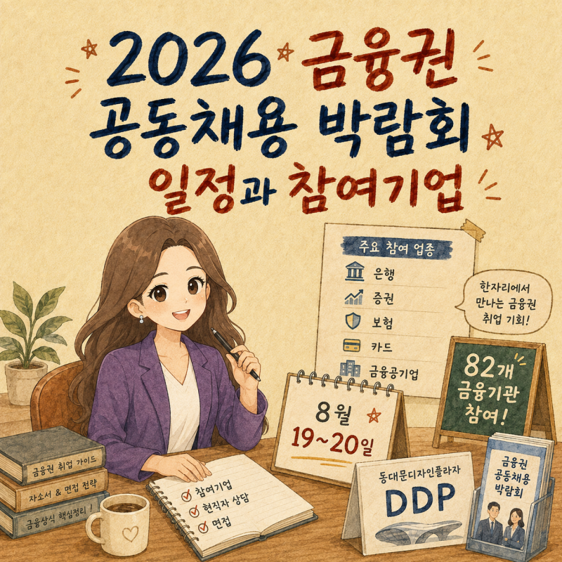 2026 금융권 공동채용 박람회 일정과 참여기업
