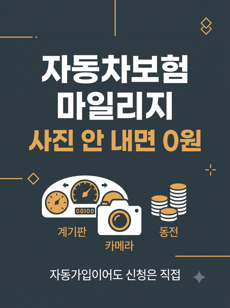 자동차보험 마일리지 환급완전정리(자동가입인데신청 안 하면 0원)