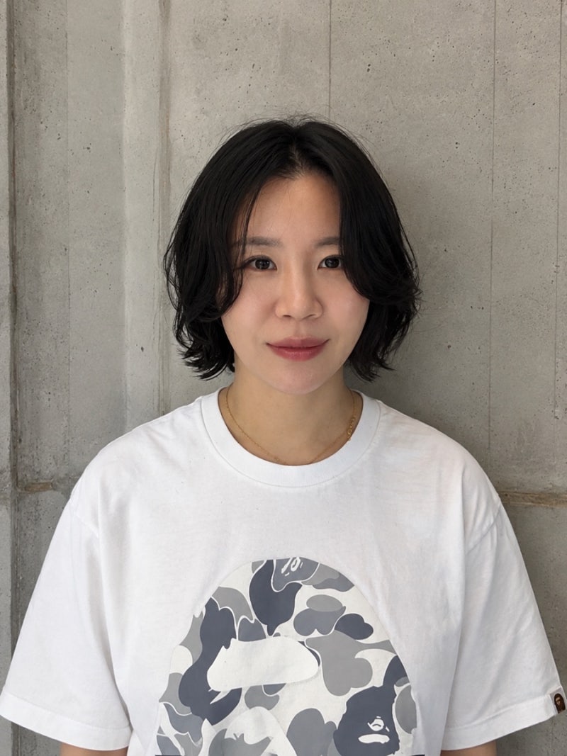 손질하기 쉬운 슬로아펌 단발펌 추천 평택미용실 에프엑스헤어